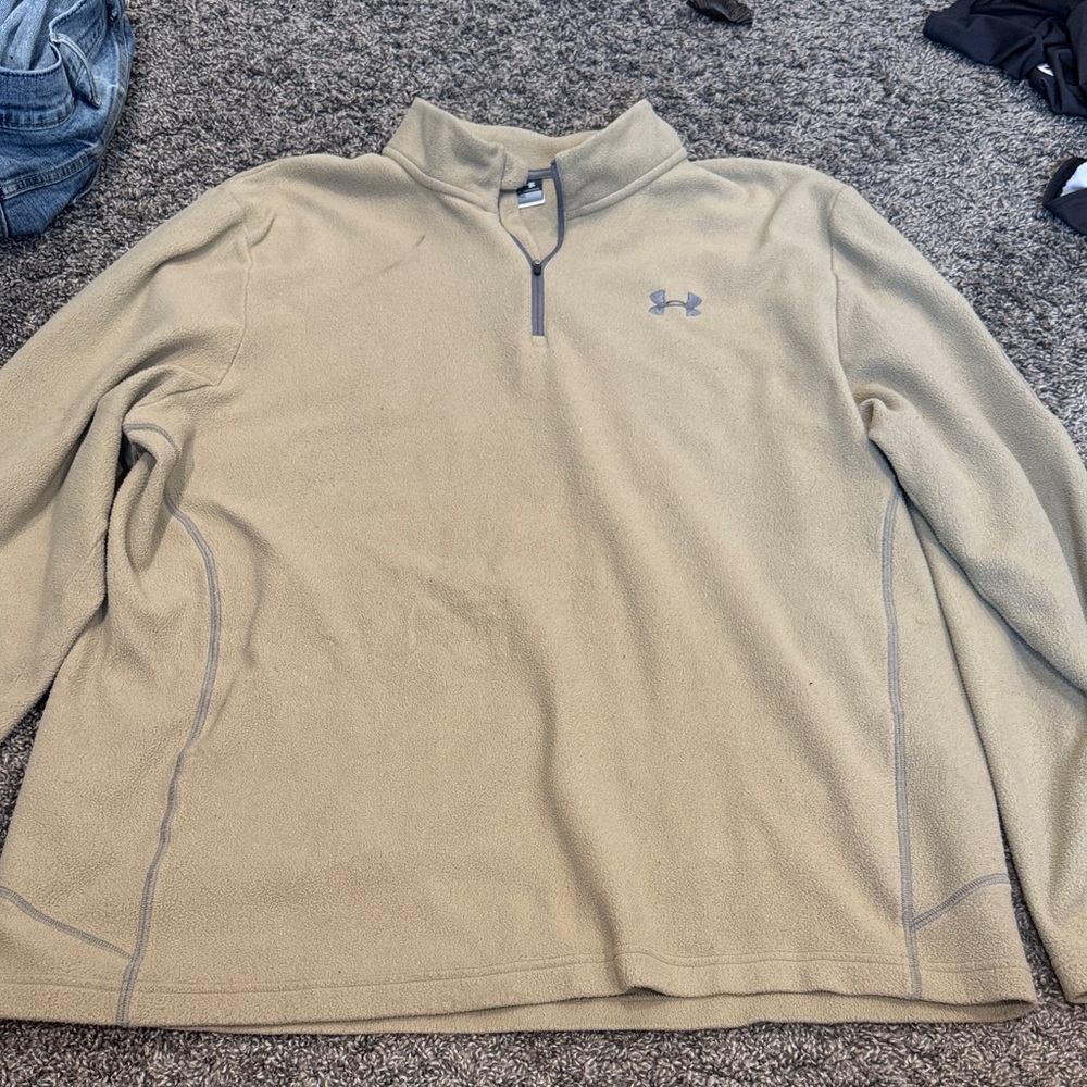 Under Armour Men's Beige Zip-Up Sweater